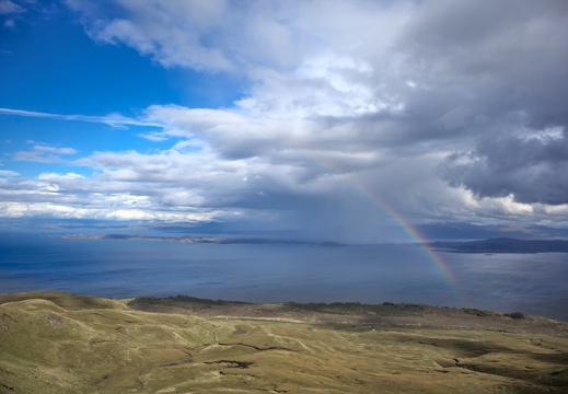 Rainbow over the sound of Raasay